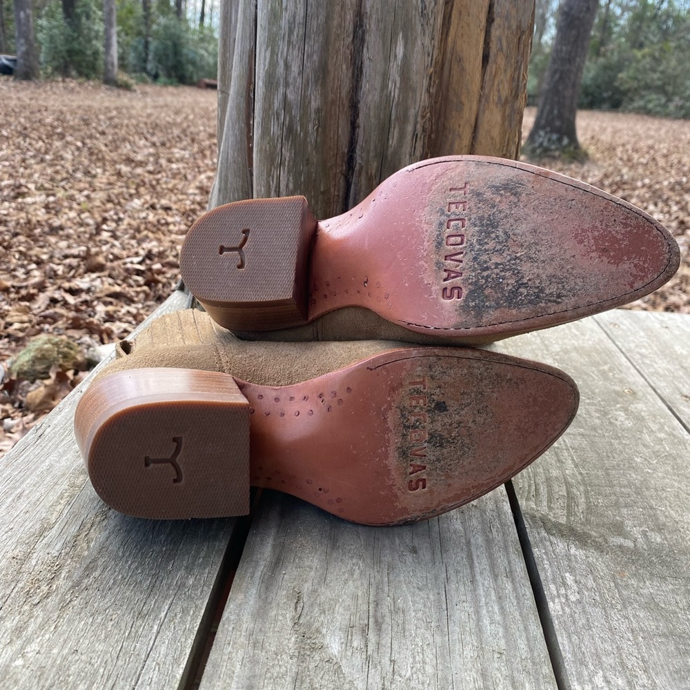 Tecovas Tan Suede Ankle Boots - Picture 6 of 6